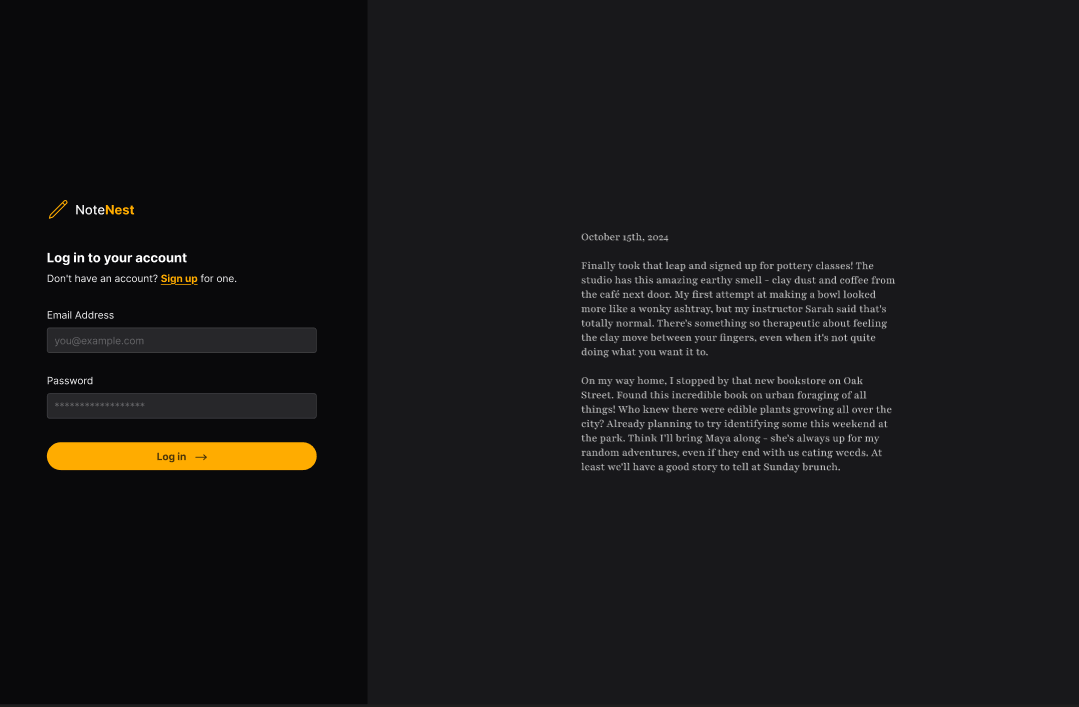 Minimalist login interface with a secure, streamlined authentication flow.