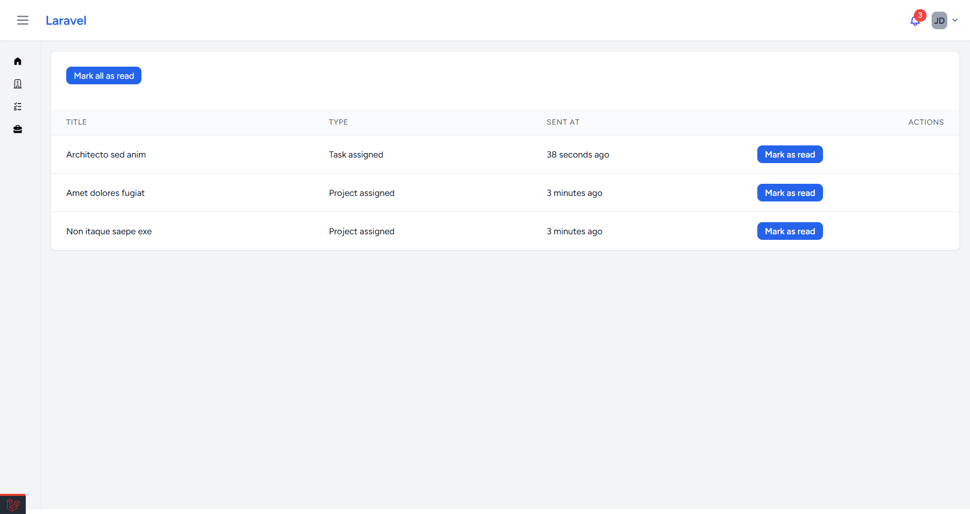 Real-time notification center keeping users updated on task assignments and project milestones.