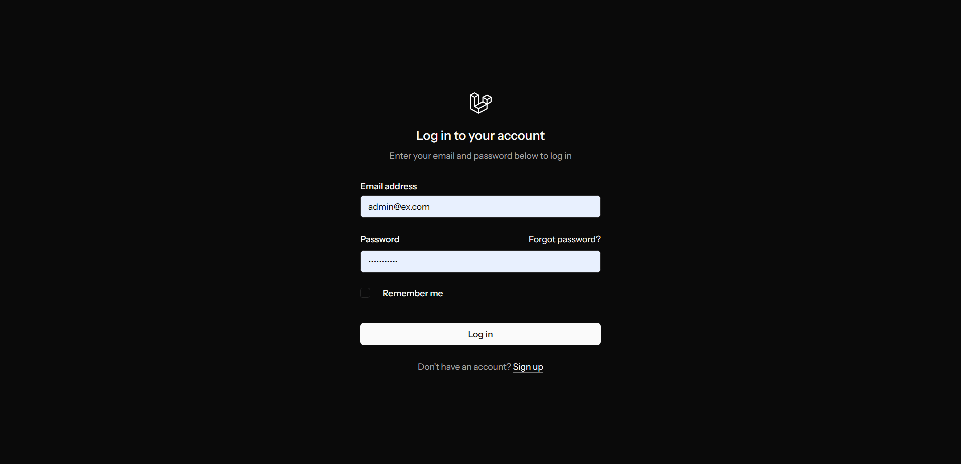 Minimalist, secure authentication portal maintaining the project’s high-contrast cinematic aesthetic.