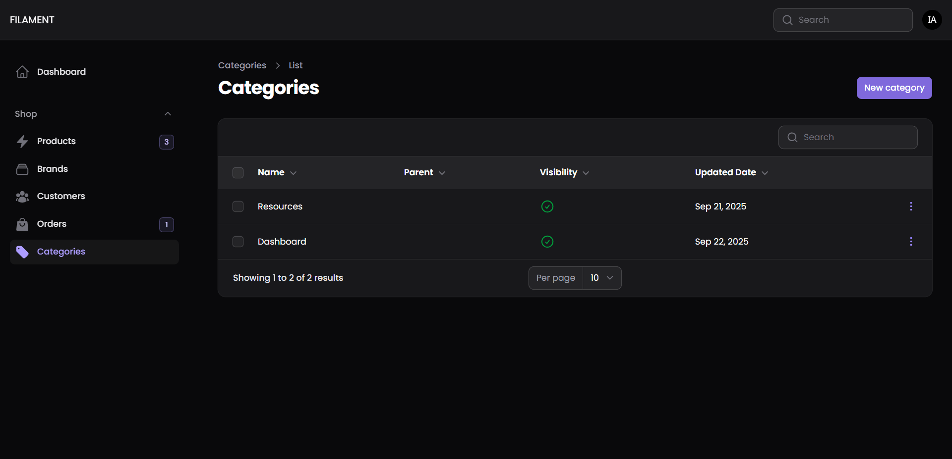 Flexible taxonomy system for organizing product collections and store-wide navigation.