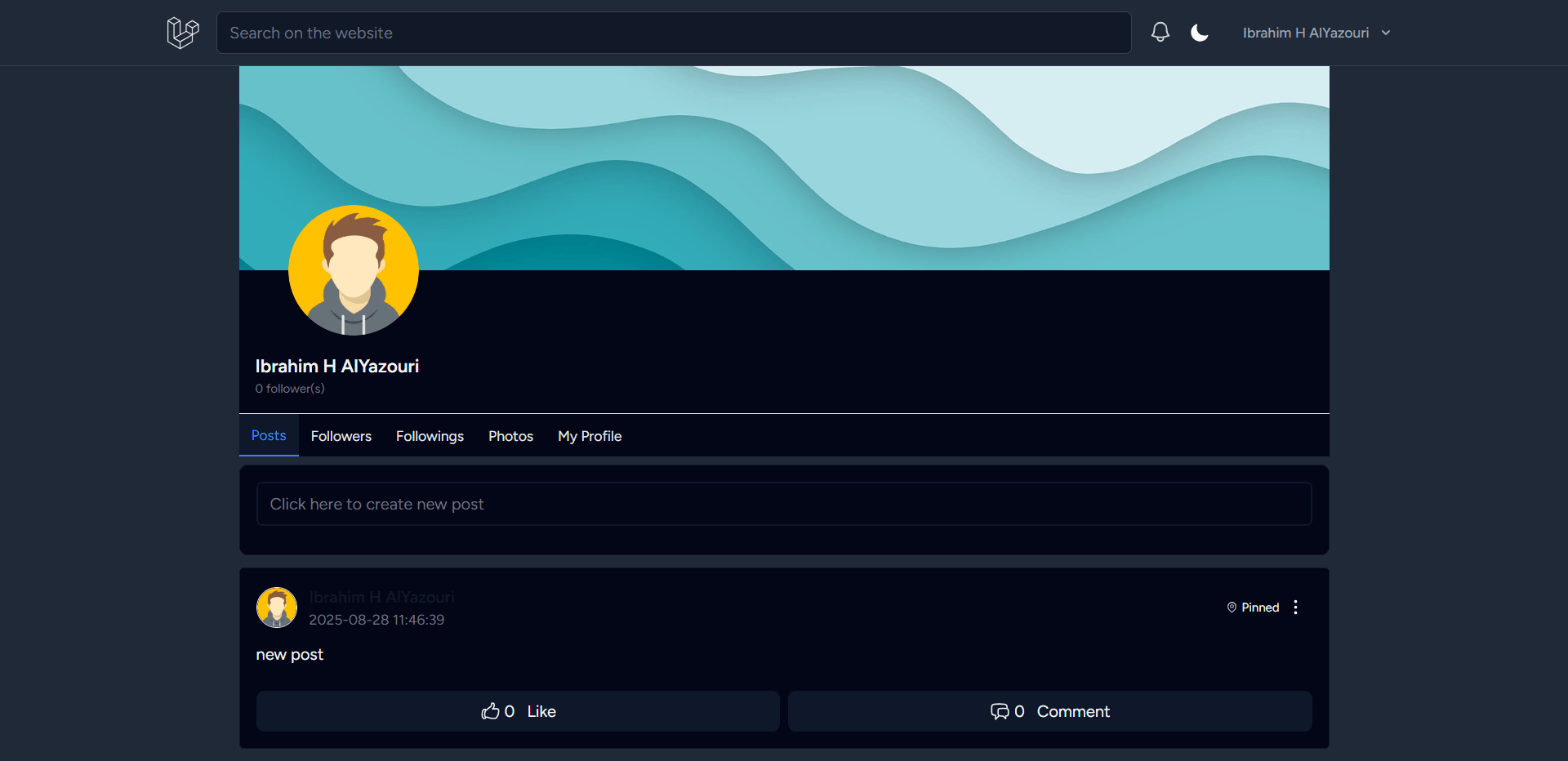 Personal user profile showing a summary of activity, bio, and shared content.